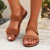 Women Flat Sandals 2024 Leather Cross Strap Rome Style High Quality Summer Ladies Shoes  Buckle Strap 36-43