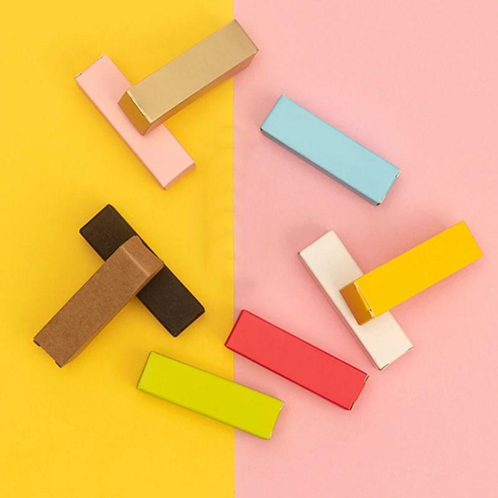 50 шт./лот маленькая картонная коробка для помады в тюбике крафт-бумага косметическая коробка-образец