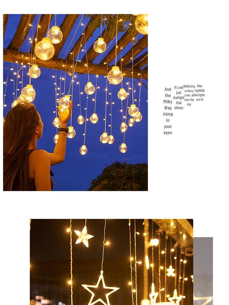 Водонепроницаемые солнечные гирлянды в виде шаров желаний для украшения патио, сада или балкона