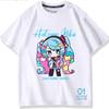 Second Dimension Anime Hatsune Miku Fashion Trend New Cotton Top Short Sleeve T-shirt Unisex