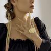 Punk Finger-Cot Link Chain Bracelet Connected Finger Ring Bracelets Linked Hand Harness Gifts