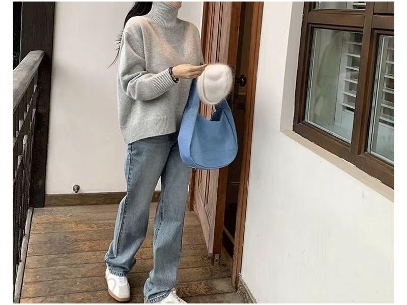 Женский вязаный свитер: Осень/Зима, Гонконгский стиль, Свободный крой, Стройнящий, Плотный, Универсальный как верхняя или нижняя одежда