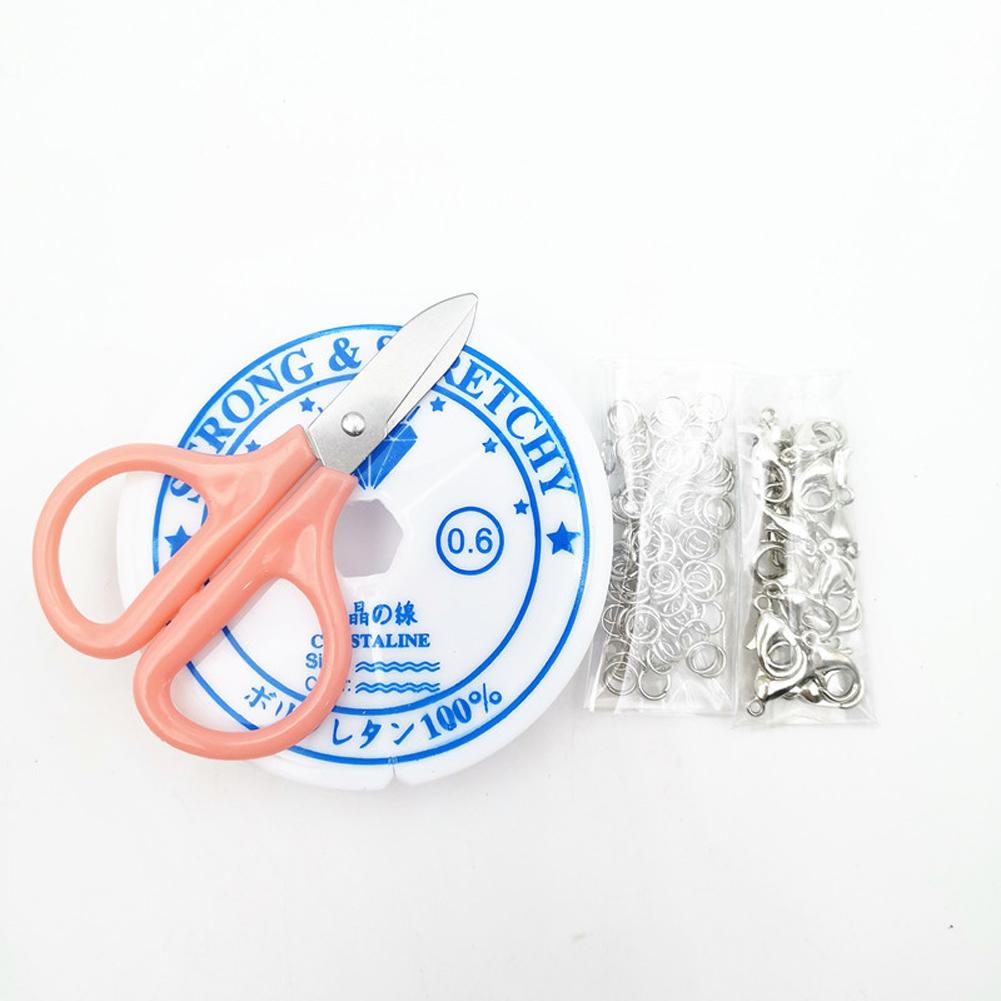 24 Slot Multicolor Baking Paint Beads Set Glass Beads Box Alphabet Pattern Beads for DIY Bracelets