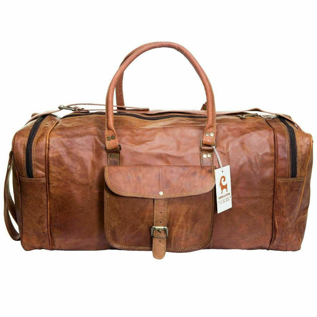 Bag Leather Travel Gym Men Luggage Vintage Duffel Genuine S Weekend Duffle New