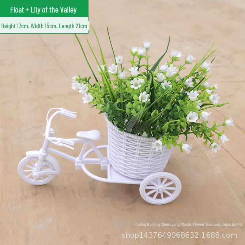 Комплект искусственных цветов для помещений: Маленькие украшения в горшках для украшения дома и автомобиля