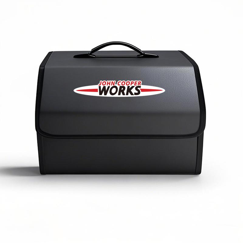 Car Emblem Storage Box Foldable Auto Trunk Organizer Bag For MINI WORKS One Cooper JCW R60 R59 R58 R57 R56 R55 R53 R52 F55 F56.