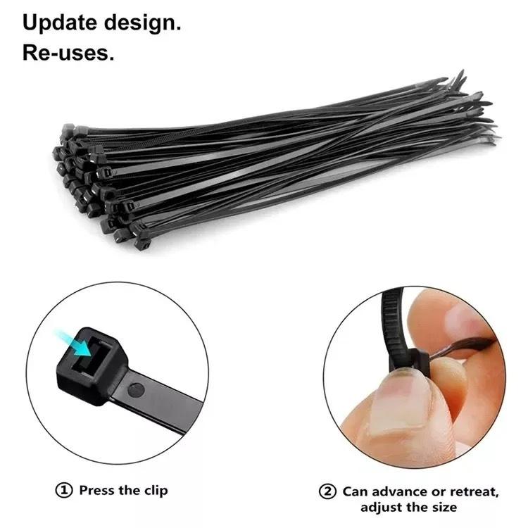 500 шт. 3X100MM многоцелевые нейлоновые кабельные стяжки самоблокирующиеся кабельные стяжки