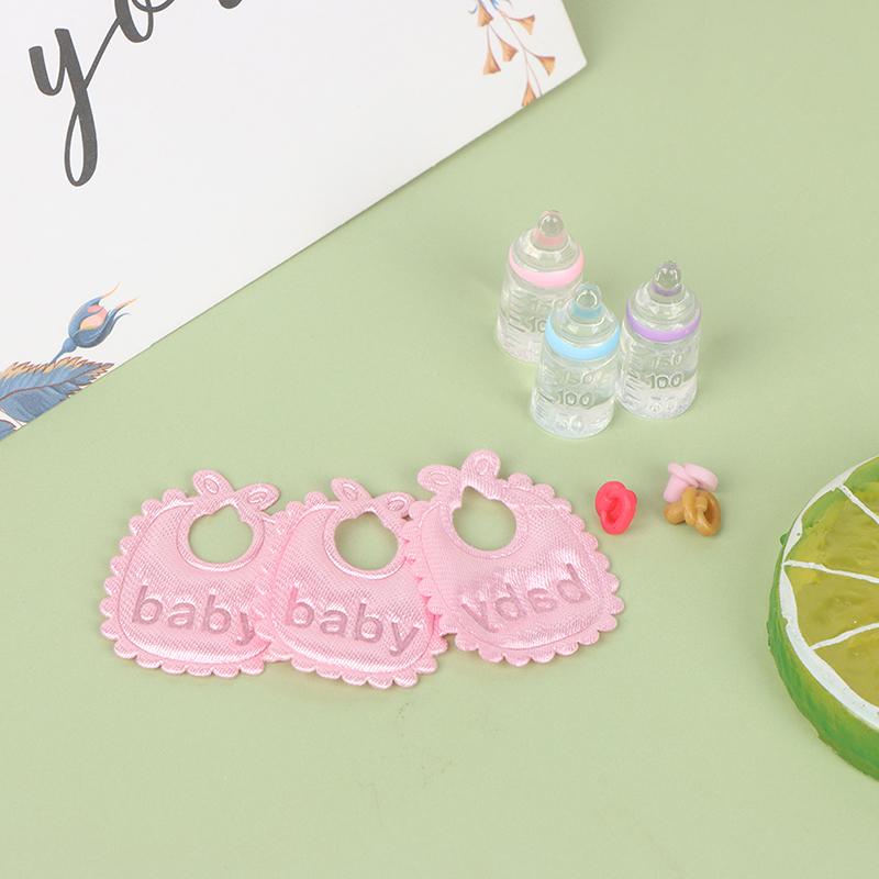 1:12 кукольных домиков, миниатюрные детские бутылочки, соски, нагрудники, набор детских аксессуаров, подарок