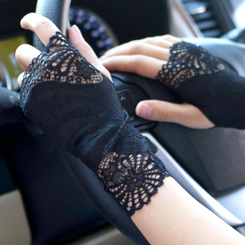 1 пара солнцезащитных рукавов для танцев, коротких защитных запястий, летних, закрывающих шрамы, модных перчаток для вождения, открытых пальцев