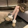 Platform High Heels Ankle Snow Boots Women Fur Cotton Slippers Winter Suede Plush Warm Shoes Woman 2025 Trend Casual Botas Mujer