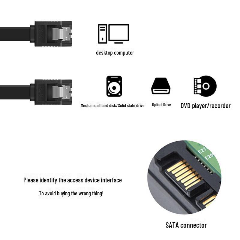 Высокоскоростной кабель для передачи данных SATA 3.0 для SSD и оптических приводов
