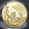 Золотая коллекционная монета президента Америки, резной значок 47-го президента США, круглый металлический медальон, украшение для домашнего офиса