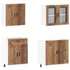 4 Piece Kitchen Cabinet Set  Porto  Rustic Wood Look Engineered Wood