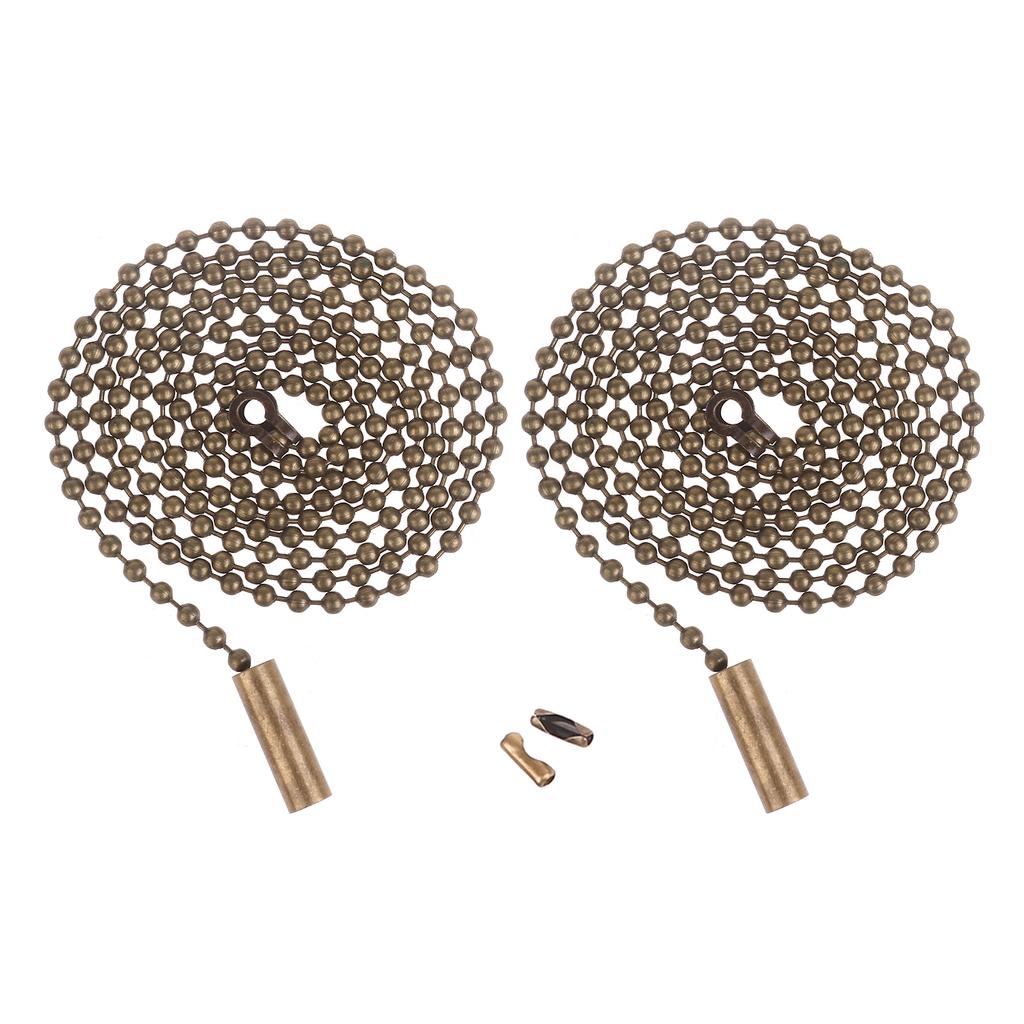 2 шт. Удлинитель цепочки для потолочного вентилятора с разъемами, длина 1 метр, металлическая цепочка, многоцелевой удлинитель цепочки