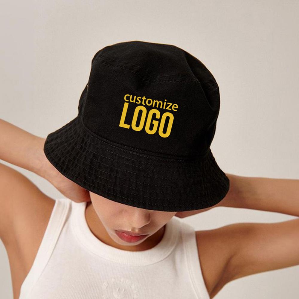 Индивидуальный узор с логотипом и текстом. Шляпа рыбака. Печатный материал. Удобная, прочная, модная, креативная, трендовая. Панамы.