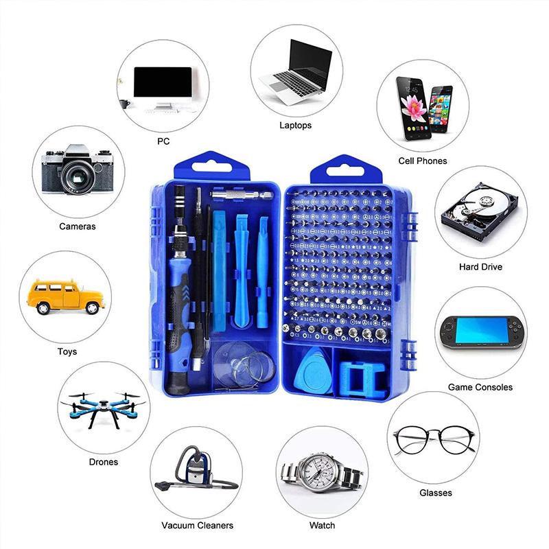 Набор прецизионных отверток 115 в 1, набор инструментов для ремонта своими руками для iPhone, ноутбука, ПК, часов, очков и другой электроники