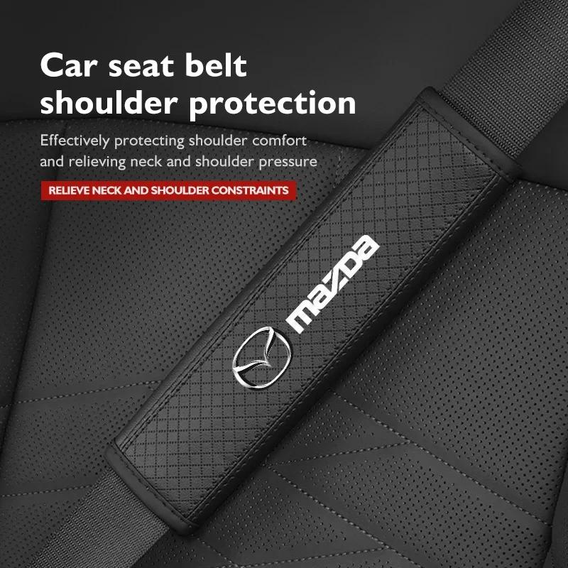 2025 Hot Car Seat Safety Belt Shoulder Protection Strap Pad Accessories For Mazda Atenza Axela MX30 CX30 CX3 CX9 MX5 RX8 RX7