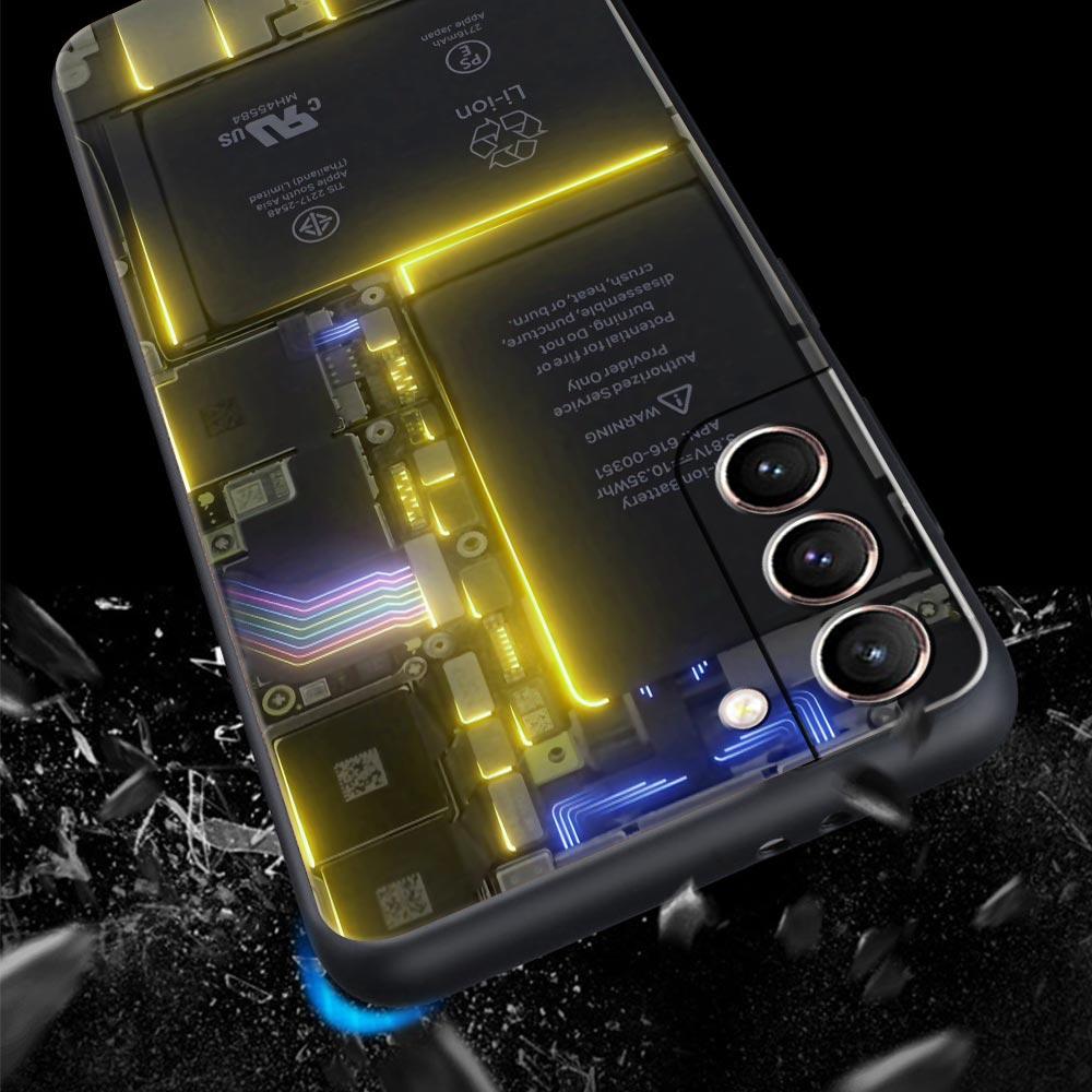 Чехол-накладка с рисунком печатной платы для Samsung Galaxy S26 S25 S24 S23 S22 S20 S21 FE Ultra S25 Edge Plus Мягкий ТПУ корпус