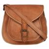 Vintage Brown Goat Leather Women Messenger Satchel Tote College Crossbody Purse