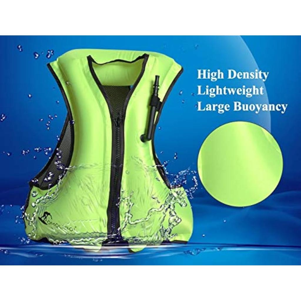Жилеты для снорклинга, надувные плавучие куртки для взрослых, легкий жилет плавучести для каяков, портативный плавательный жилет, водные виды спорта на открытом воздухе (Подходит для 100-220 фунтов)