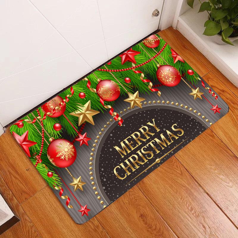 1 шт. Рождественский напольный ковер, коврик для входной двери, декор для двери дома, ковры для ванной комнаты, прихожей, спальни, гостиной, нескользящий коврик для ног