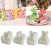 3D Форма для свечи в виде кролика Пасхальная форма для свечи для изготовления свечи, мыла, гипсового украшения 3D Формы для литья смолы в виде кролика