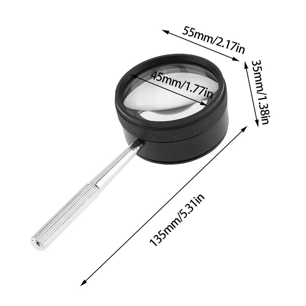 Double-Layer Magnifying Glass Optical Magnifying Loupe Portable 35X Handheld Magnifier  Coins