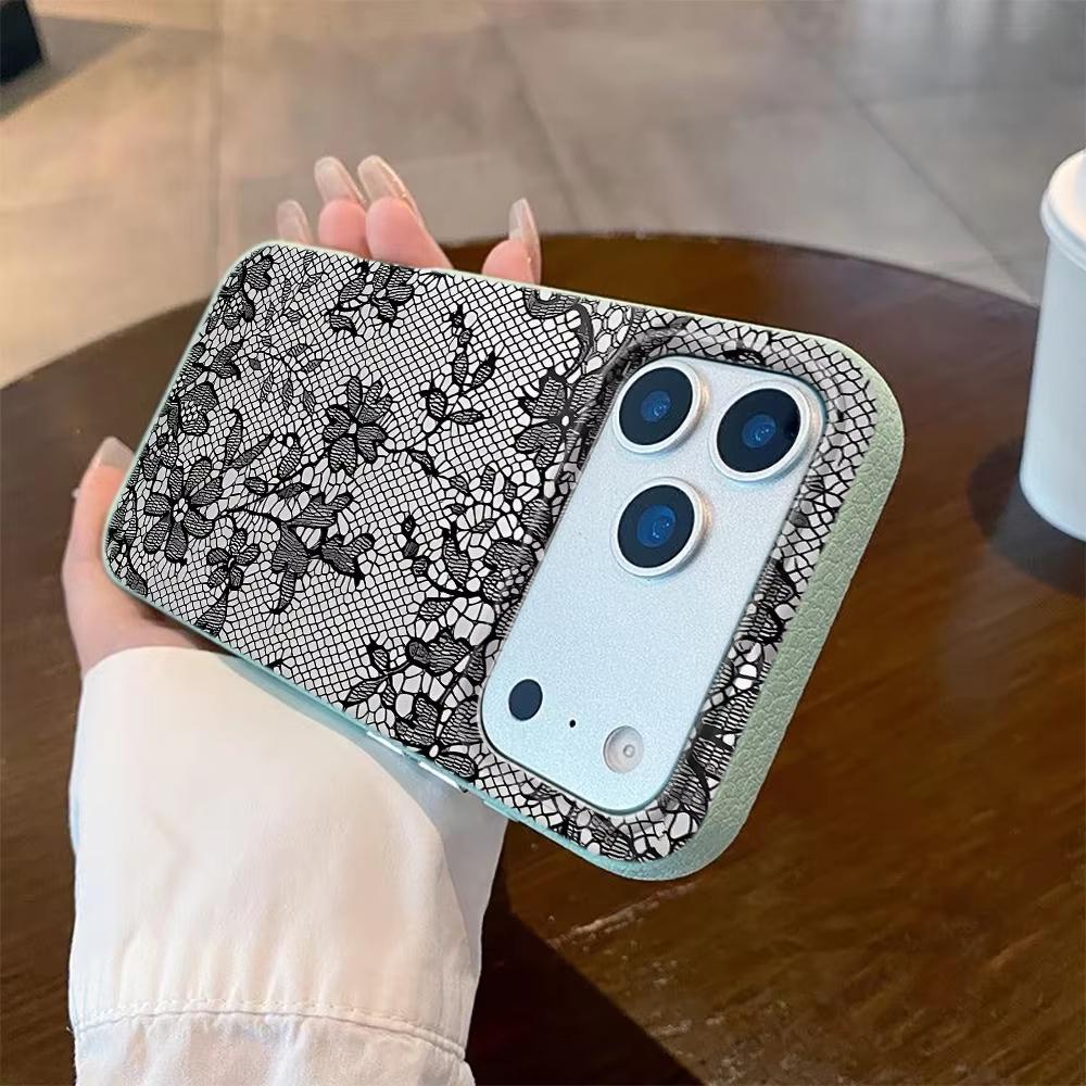 Чехол в кружевном стиле для iPhone 17 Pro Max 16 Pro 15 14 11 13 12 11 16E 17Air XR XS, текстура личи, мягкая крышка