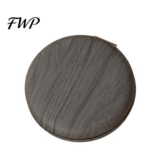 Double-sided Mirror Wooden Grain Handheld Makeup Mirror, Portable Travel Vanity Clear High Clarity Pocket Cosmetic for Women Girls Wood