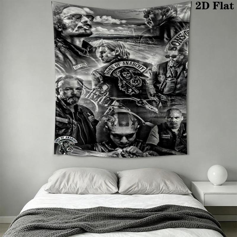 Son Anarchy Mc Emblem Threepiece Set 1 Duvet Cover 2 Pillowcase Without Core Duvet Cover And Pillowcase Christmas Birthday Gift Bedding Set