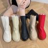 Женские весенне-осенние новые модные ботинки на толстой подошве и небольшой платформе, тонкие и универсальные