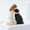Girl Dog Figurine Resin Statue Decoration, Versatile Art Crafts Sculpture for Bookshelf Home Table