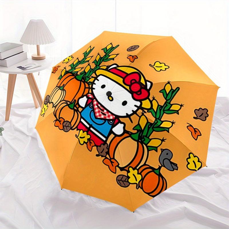 1pc Hello Kitty Automatic Open/close, Portable Folding Umbrella for Women & Men,Compact Parasol, Outdoor Accessory,, Durable Frame yy250809172