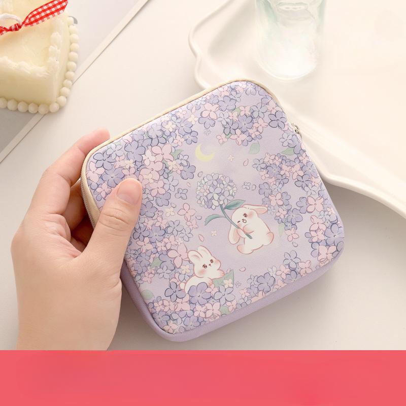 Сумка для гигиенических прокладок большой вместимости, портативный мини-органайзер для кабелей, многоцелевая косметичка для женщин и девушек, кошелек для монет