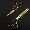 Профессиональные 440C левые 6-дюймовые золотые ножницы для стрижки волос филировочные парикмахерские ножницы Makas парикмахерские ножницы