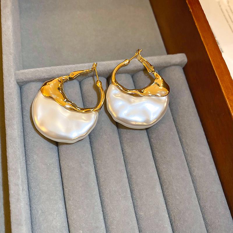 Французские серьги-кисточки с геометрическими жемчужинами из серебряной иглы - Роскошные модные серьги с высококлассным дизайном