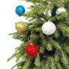 6Pcs/Set Creative Christmas Decoration Pendant 6cm Shiny Xmas Tree Hanging Pendants Elegant Solid Color