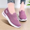 Обувь для женщин Весна Новая ткань Обувь для внешней торговли Женская обувь Повседневная обувь для мам Летающие носки Кроссовки на танкетке с мягкой подошвой