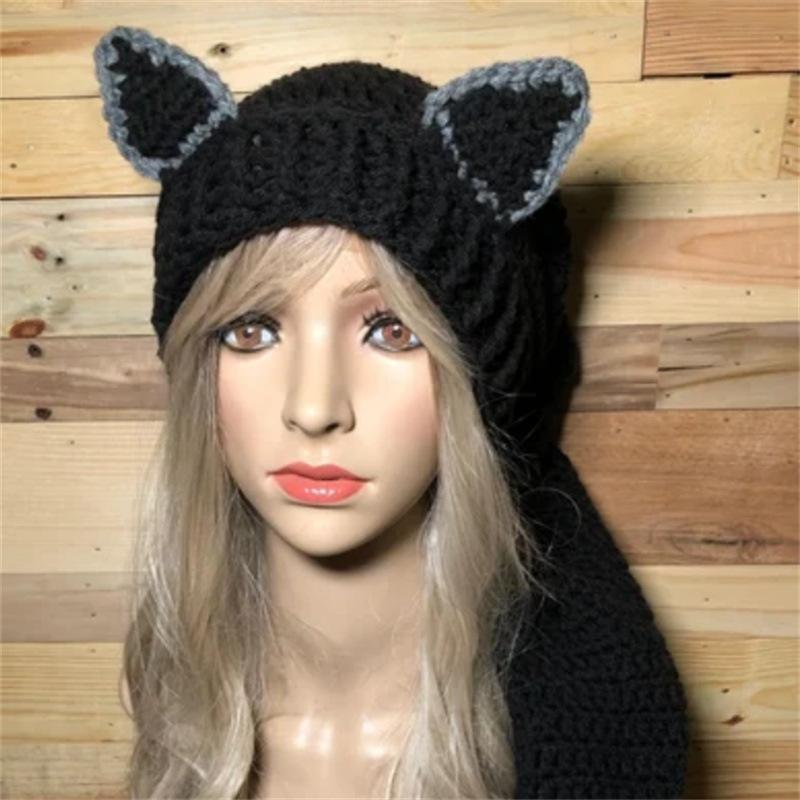 Новая модная длинная шляпа ведьмы ручной работы, связанная крючком, для взрослых