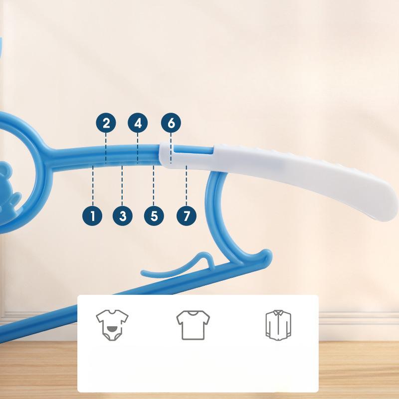 10pcs Multifunctional Children'S Hangers Infants And Young Children'S Clothes Retractable Drying Racks Household Newborn Baby Non-Slip Clothing