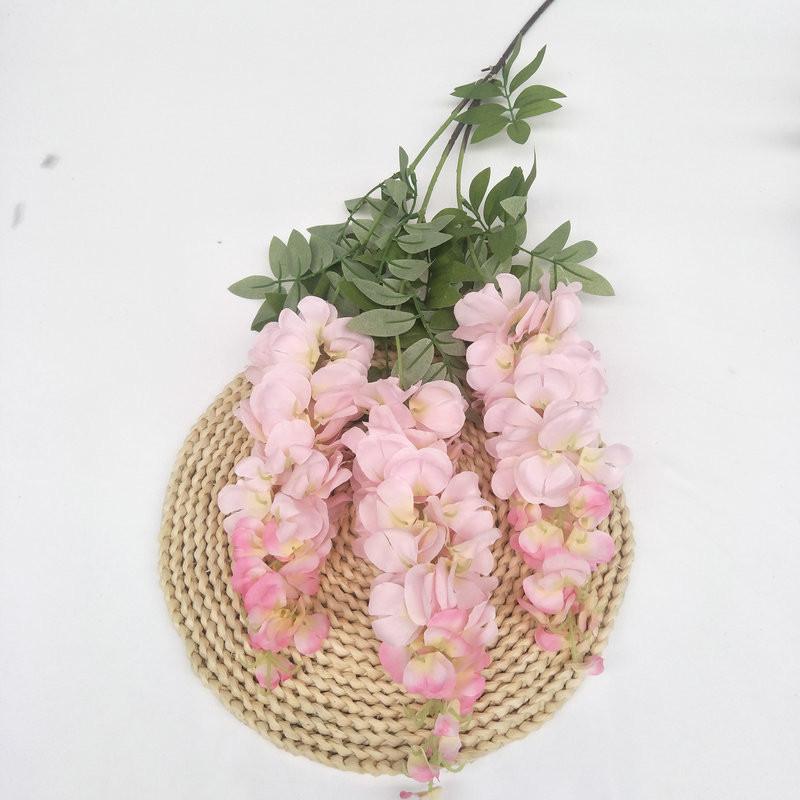 Искусственные глицинии фиолетового цвета для свадебного декора и потолочных композиций для мероприятий