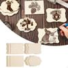 28 Pieces Unfinished Wood Sheets Board 2mm Thick Tiles for Painting Drawing Home