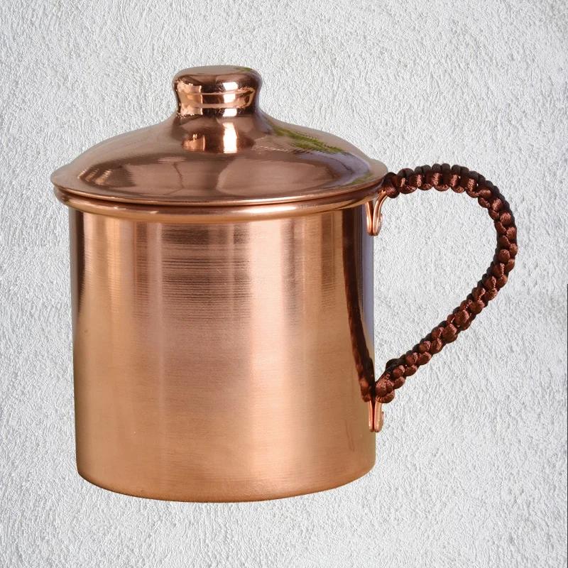 Медные кружки для Moscow Mule 100% РУЧНАЯ РАБОТА Чистые цельномедные кружки - 400 мл, Подарок, Медная стопка от Copper-Bar