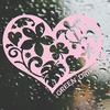 Nc-smile Гавайская наклейка Сердце GREEN DRIVING Эко-драйв HEART (Лосось