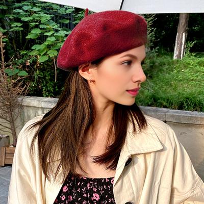 Женский берет, винтажная однотонная шляпа художника, шерстяная смесь, французский стиль, кепка художника, легкий головной убор для вечеринки на открытом воздухе