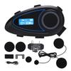 Bluetooth Helmet Headset Motorcycle Wireless Headphone LCD Screen FM Radio EQ Settings Battery Level Display
