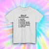 Golf Instructions Funny Checklist Graphic T-Shirt Golfers Humor Tee S-5XL