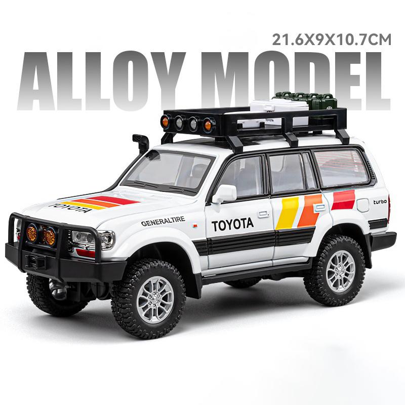 1/24 Toyota Land Cruiser LC80 внедорожник литой игрушечный автомобиль модель звук и свет детские игрушки коллекционные подарки на день рождения