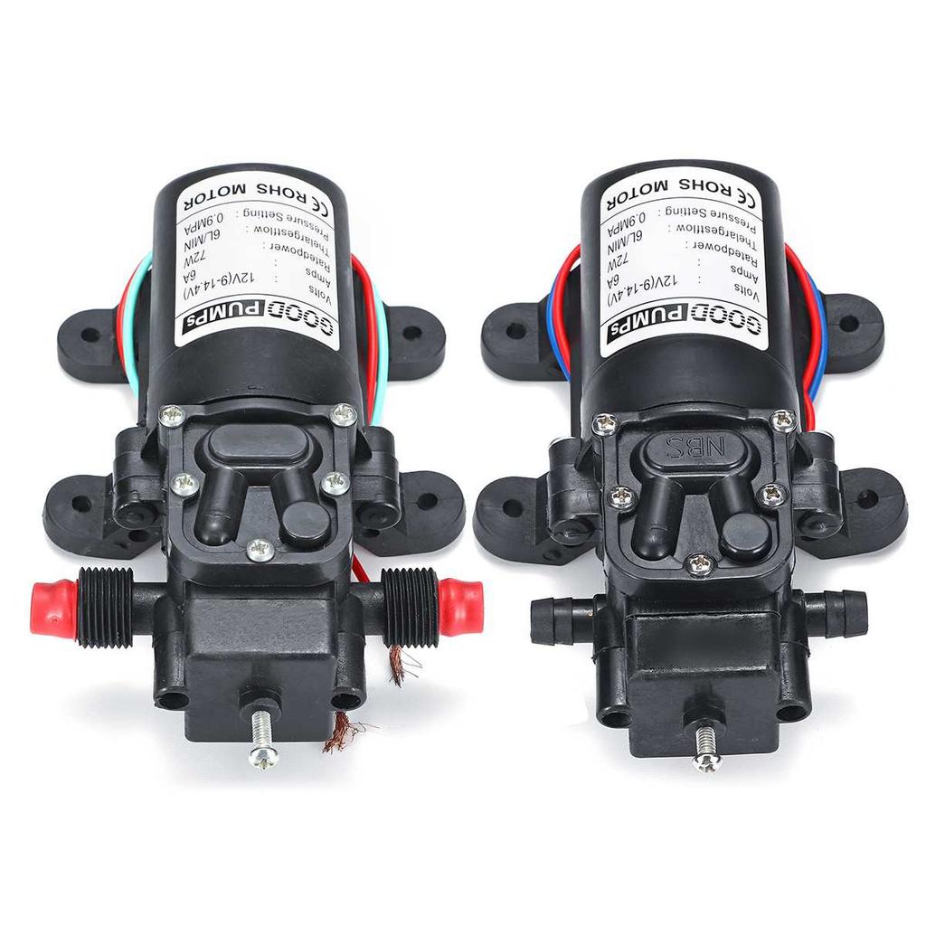 DC 12V 130PSI 6L/Min Water High Pressure Diaphragm Water Pump Self Priming Pump Automatic Switch