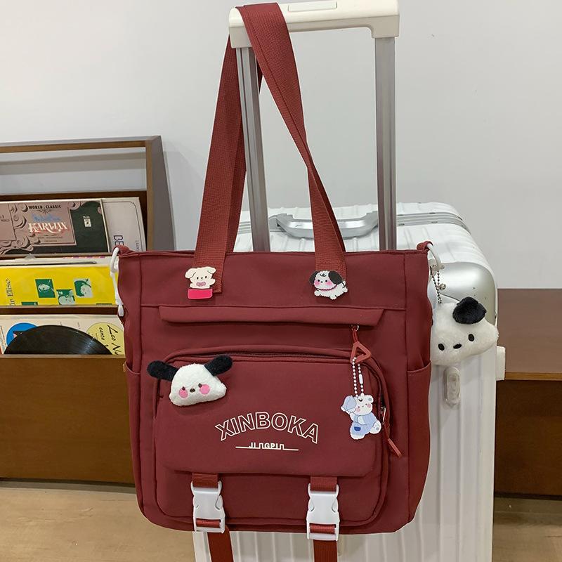 Школьные рюкзаки для студенток колледжа Простые и милые Большой вместимости для старшеклассниц и учениц средней школы Рюкзак из двух частей
